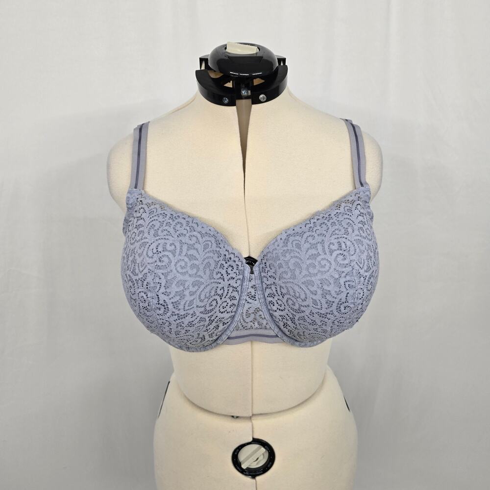 Thirdlove Artisan Lace Balconette Bra Women's 44D Blue - Purple Underwire Padded